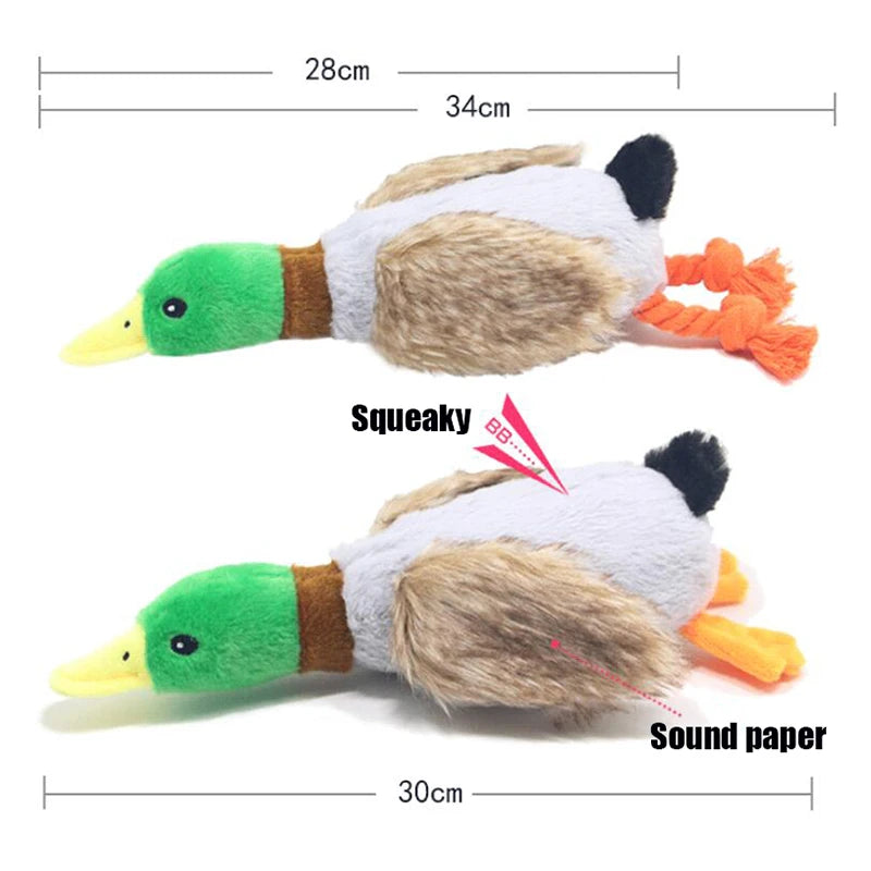 CowLost | dog-kennel-run-accessories-plush-duck-squeaky-dog-chew-toy |7