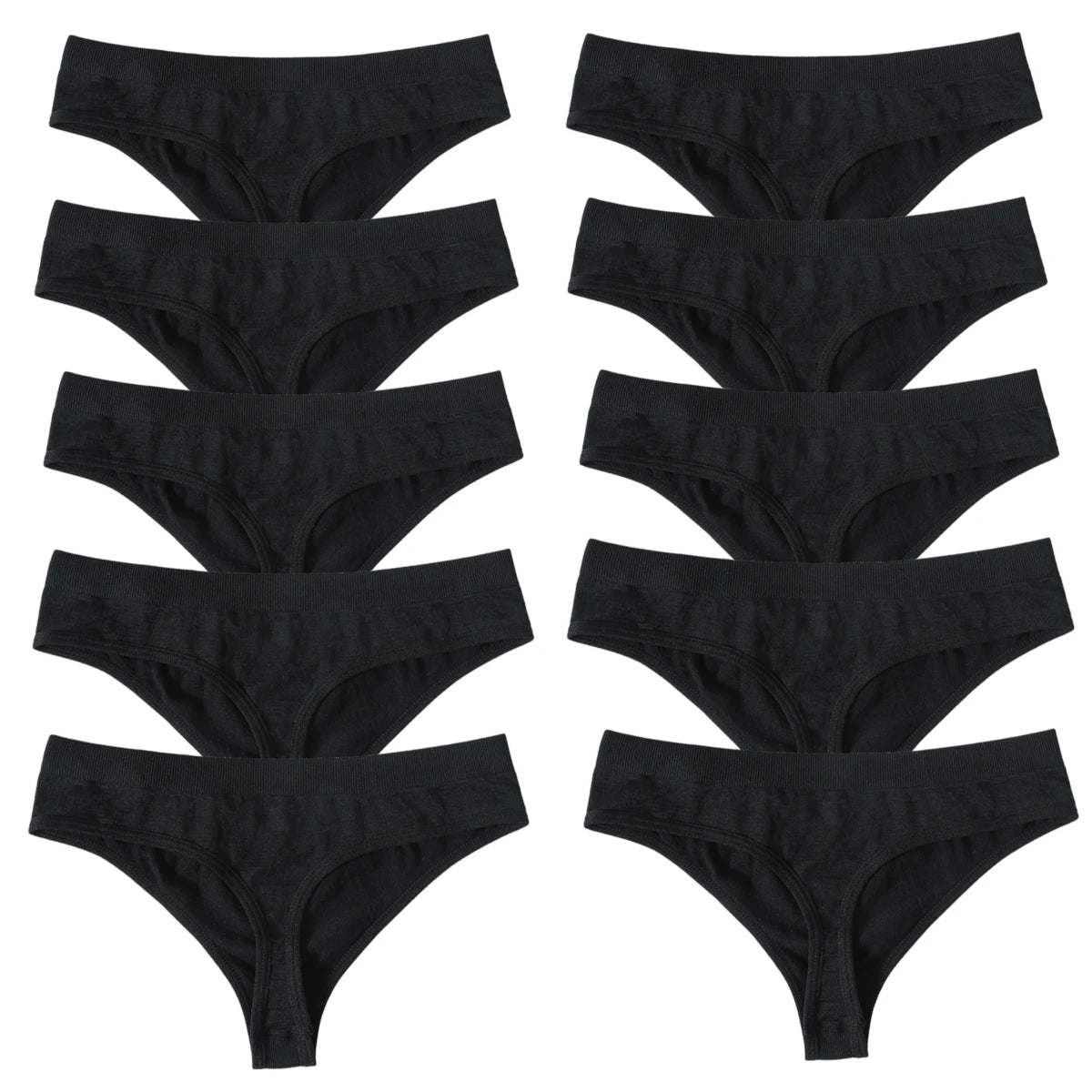 CowLost | product_id-10pcs-womens-seamless-low-waist-g-string-thong-panties-m-xl-sexy-underwear |25