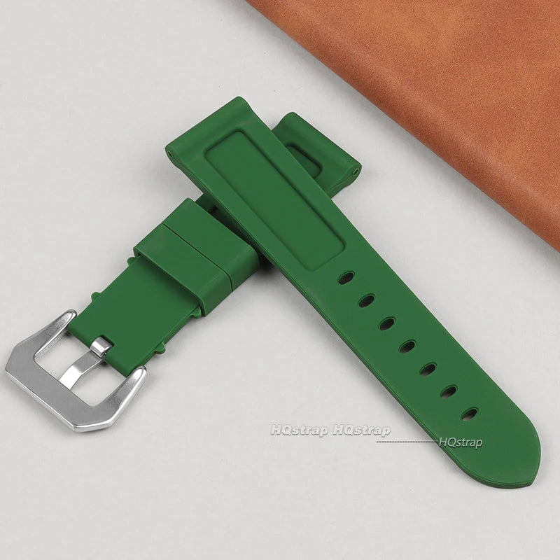 Silicone Sport Watch Band for Panerai 20-26mm Soft Rubber Replacement Strap Unisex