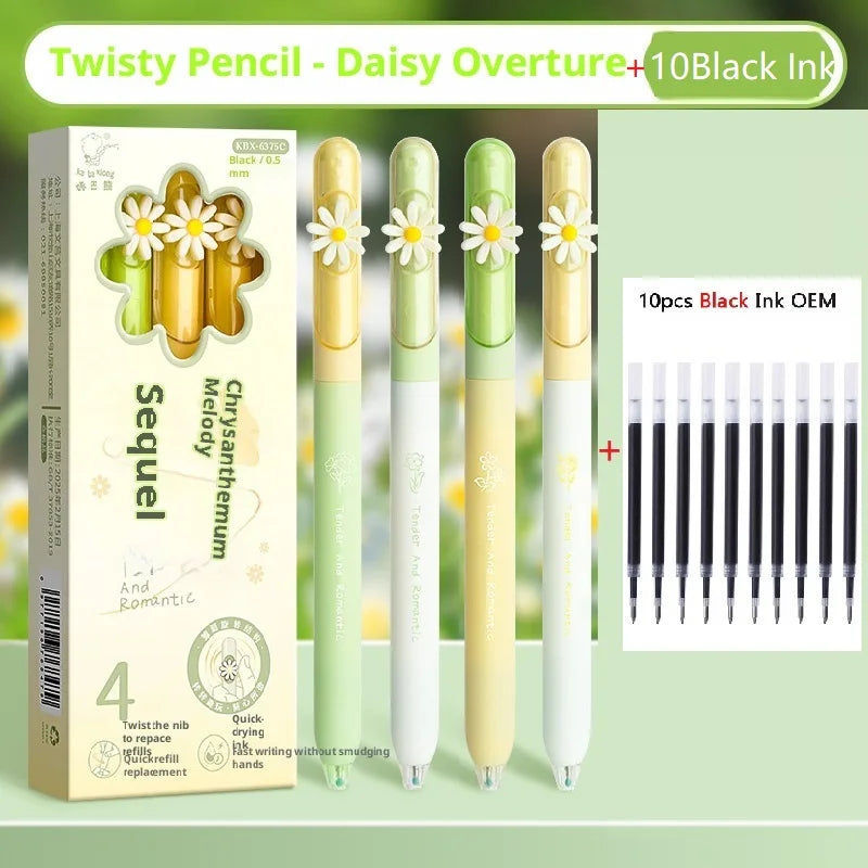 CowLost | product_id-4-pack-kawaii-retractable-gel-pens-0-5mm-fast-drying-spinning-twist-pen-for-school-journaling |24