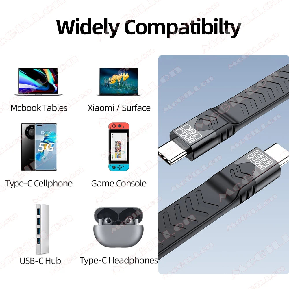 CowLost | product_id-usb5-usb-c-to-usb-c-data-cable-80gbps-240w-pd-short-for-thunderbolt-5-iphone-16-pro-max-ssd-laptop-power-bank |10