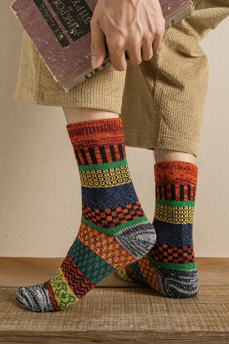 CowLost | sporting-goods-5-pairs-winter-vintage-thick-warm-socks |18