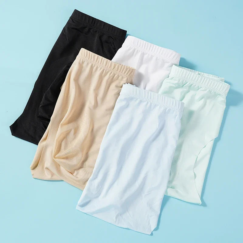 CowLost | 5-pairs-lot-mens-ice-silk-seamless-briefs-summer-transparent-quick-drying-underwear |10