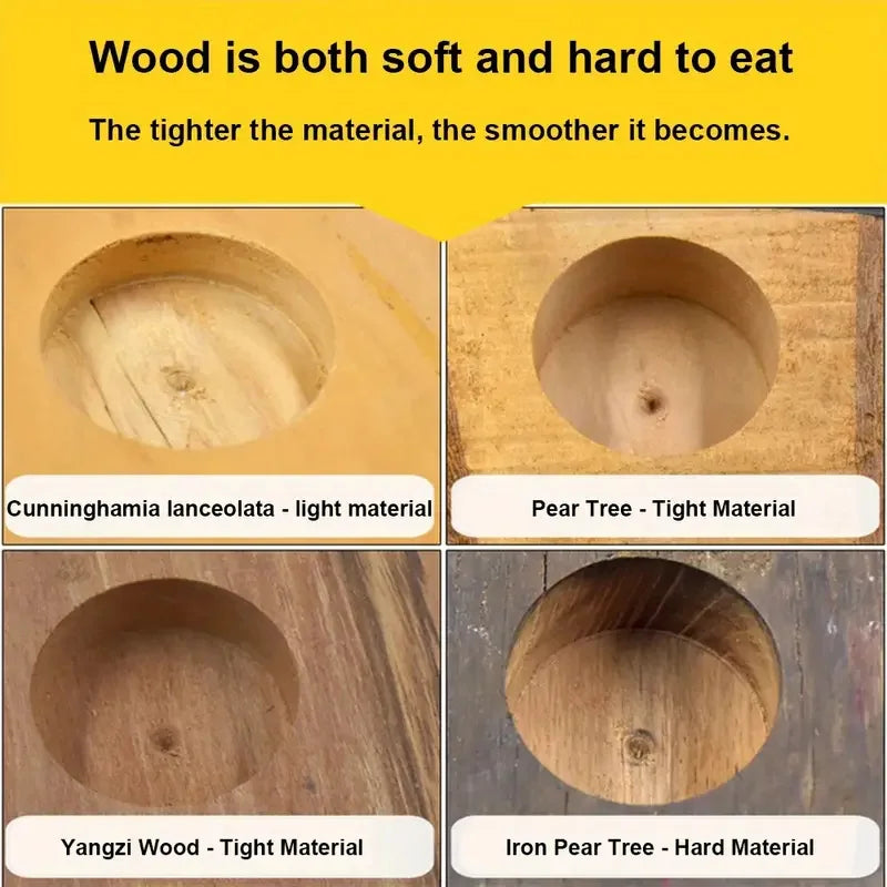 CowLost | 5pcs-16-25mm-alloy-thread-lengthened-hexagonal-handle-woodworking-hole-opener-wind-batch-wooden-door-lock-plank-drilling-drill |5