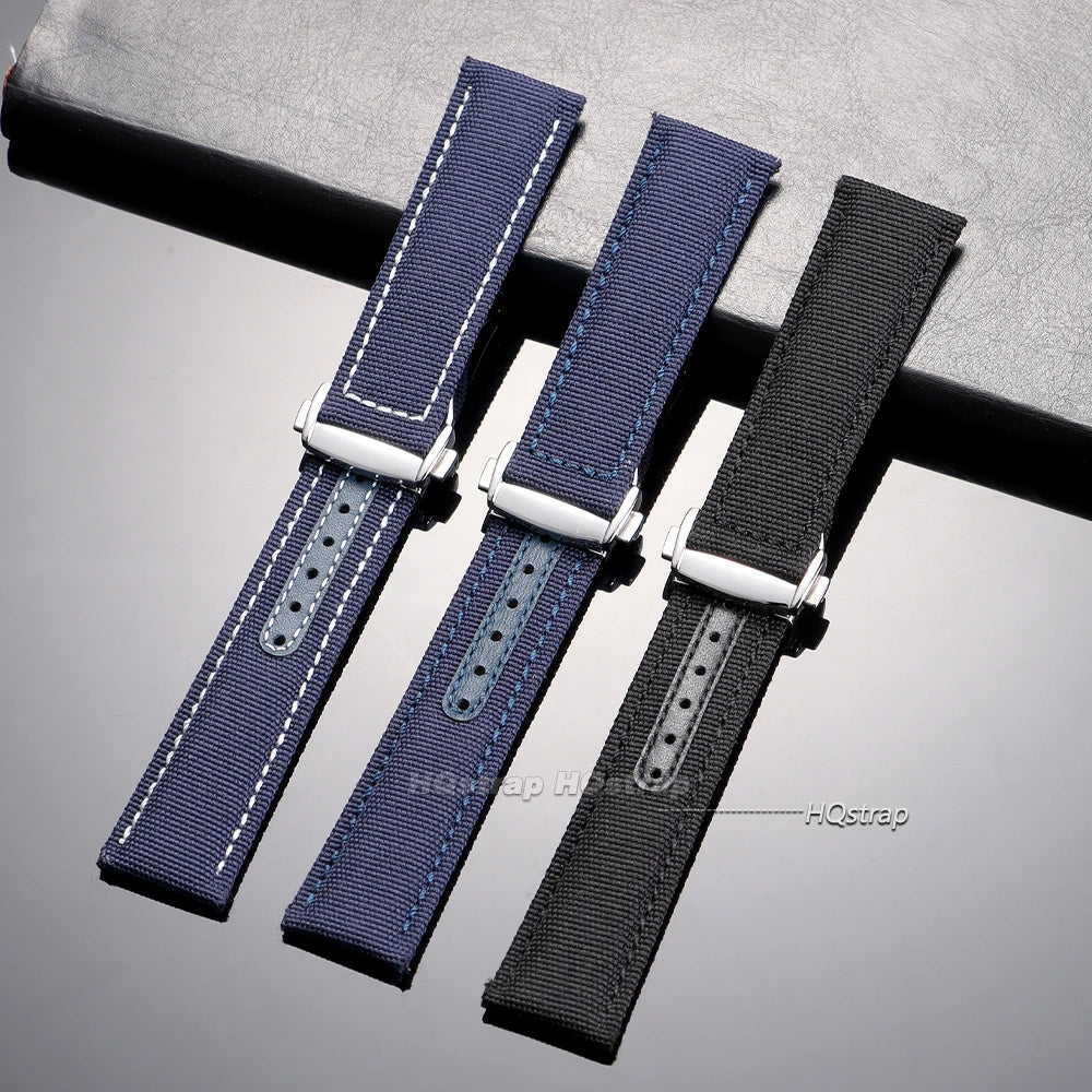 CowLost | product_id-nylon-canvas-watchband-20mm-22mm-for-omega-seamaster-300-with-folding-buckle |9