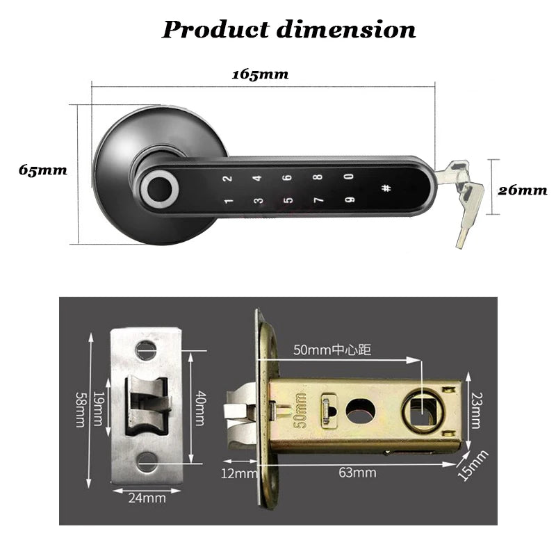 CowLost | locks-keys-product_id-tuya-smart-50mm-bluetooth-biometric-fingerprint-code-handle-door-lock-with-bolt-included |5