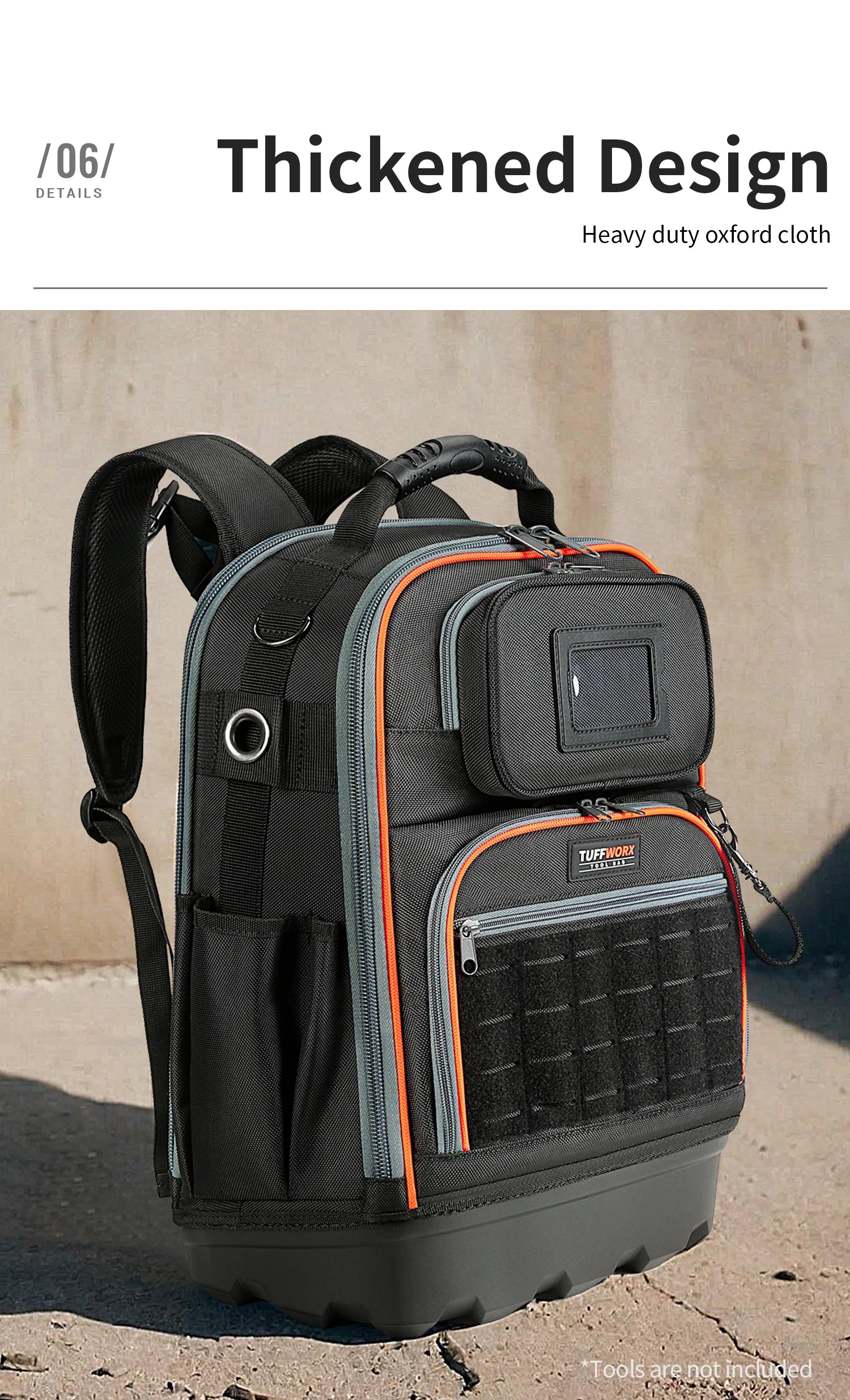 CowLost | product_id-heavy-duty-tool-backpack-with-laptop-compartment-molded-base-1680d-oxford-multiple-pockets |13
