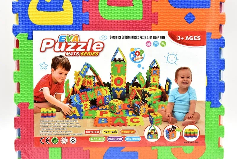 Arabic Alphabet and Number Puzzle Mats for Kids 28PCS Language & 8PCS Number Carpet Rugs