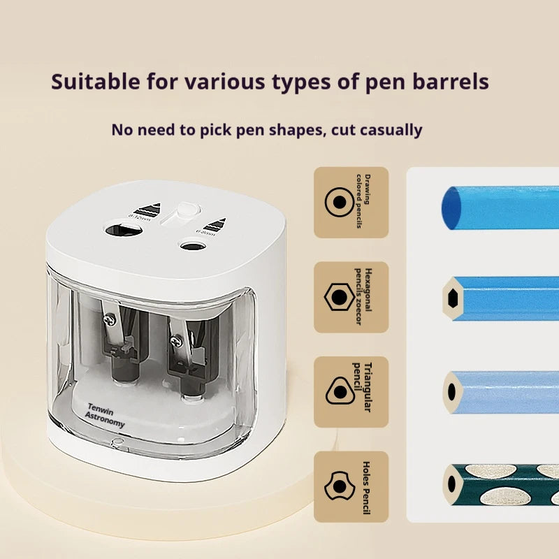 CowLost | product_id-tenwin-automatic-electric-pencil-sharpener-dual-hole-large-capacity-multifunctional-stationery |4