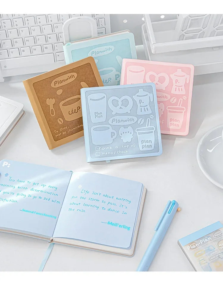 CowLost | product_id-planwith-coffee-theme-kawaii-mini-memo-pad-thick-blank-pages-for-journaling-sketching-to-do-lists |27