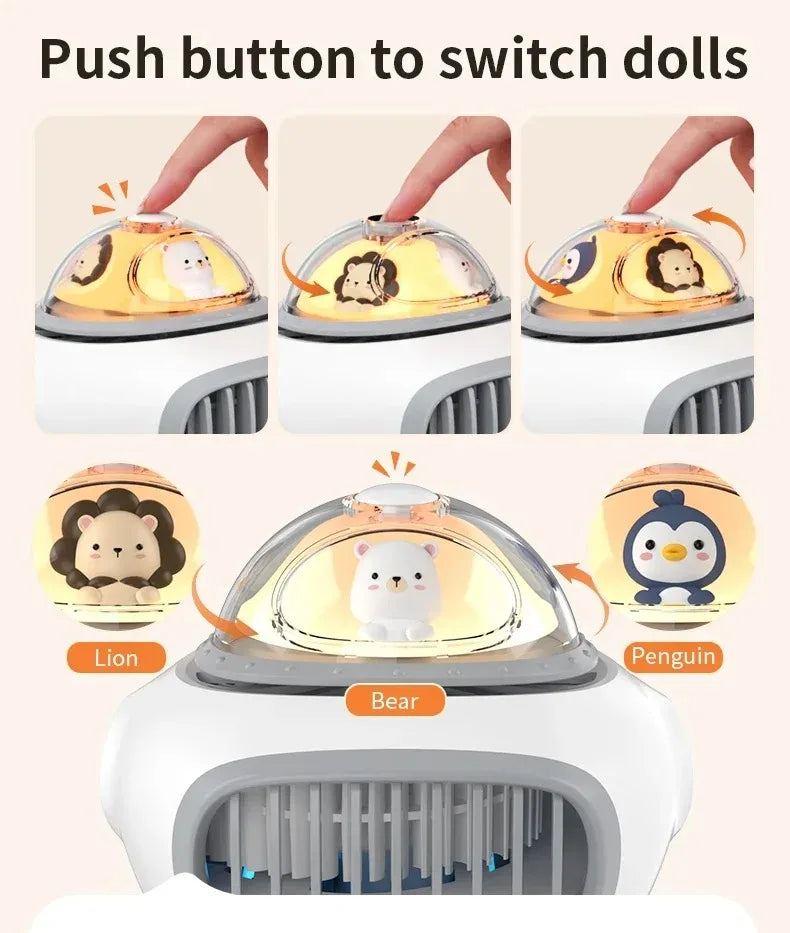 CowLost | portable-usb-mini-fan-for-baby-stroller-with-4-lullabies-camping-4-speed |10
