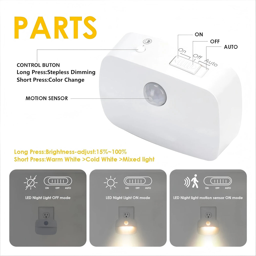 CowLost | product_id-led-motion-sensor-night-light-1-2-4pcs-us-eu-plug-110v-220v-wall-lamp-for-home-hallway-stair-bedroom-kitchen |5