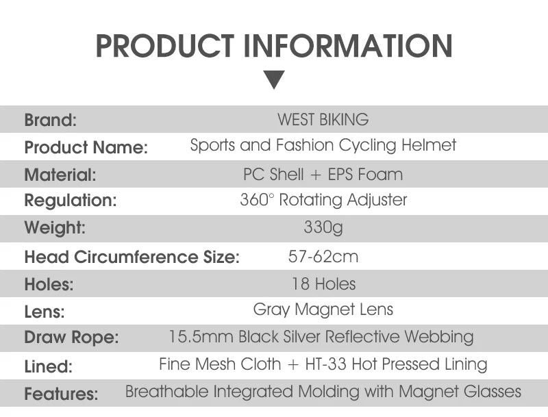CowLost | west-biking-integrated-ultralight-bike-helmet-with-taillight-goggle-men-women-cycling-safety-hat-mtb-road-bike-motorcycle-helmet |23