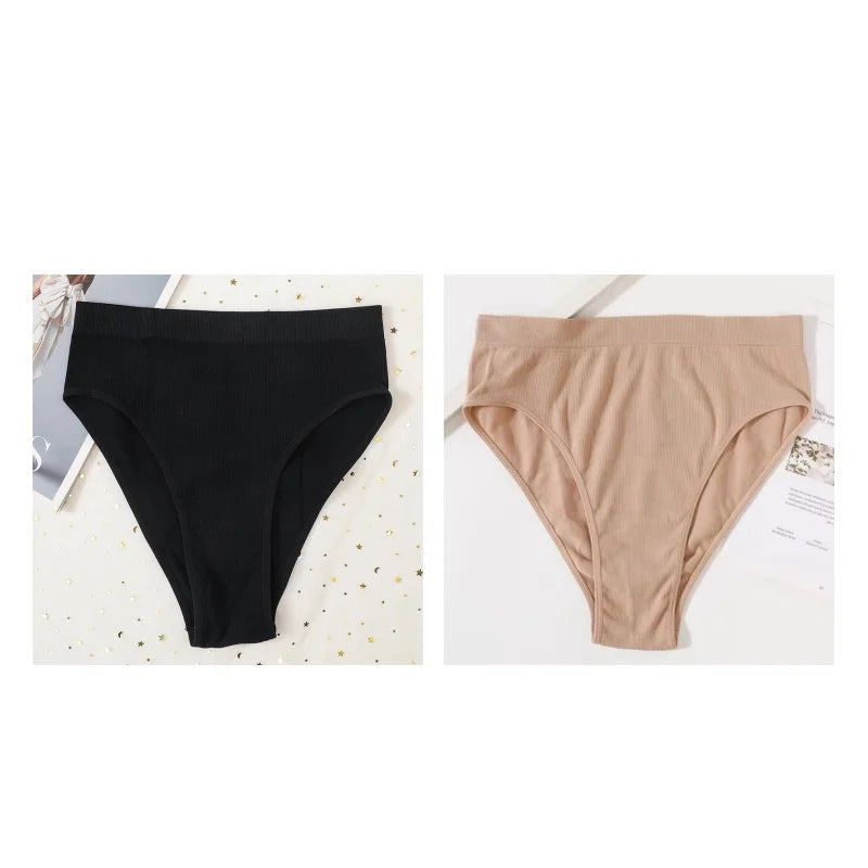 CowLost | product_id-2-pack-seamless-high-waist-womens-briefs-high-leg-solid-panties-s-l |31