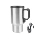 CowLost | stainless-steel-vehicle-heating-cup-12v-450ml-water-coffee-milk-thermal-mug-camping-travel-kettle-electric-heating-car-kettle |12