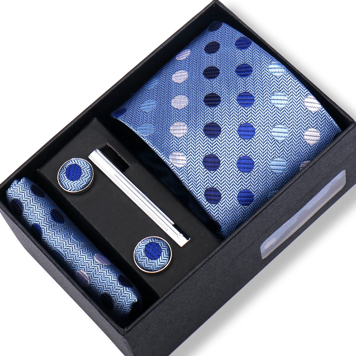 CowLost | tie-men-with-box-top-quality-business-ties-hanky-cufflink-set |93