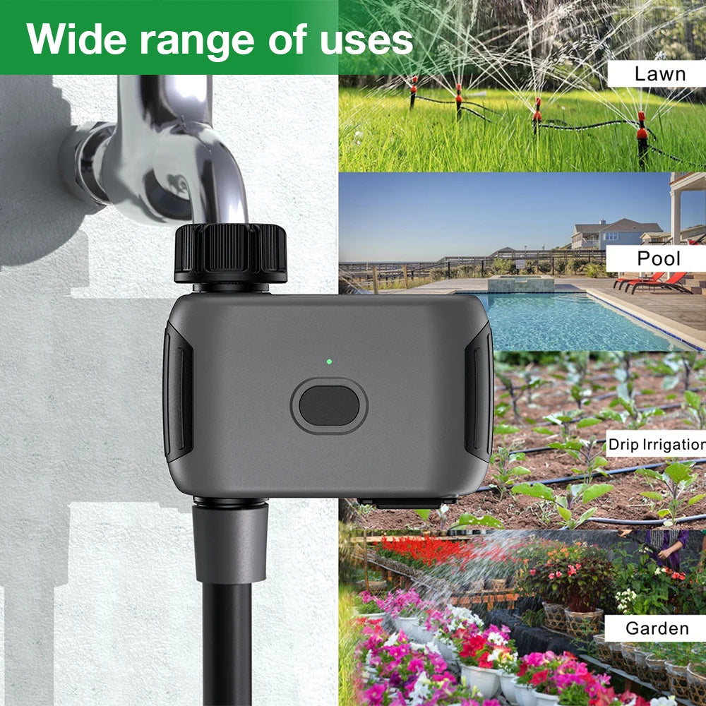 WiFi Smart Garden Water Timer 1-Zone Programmable Irrigation Valve with APP Control