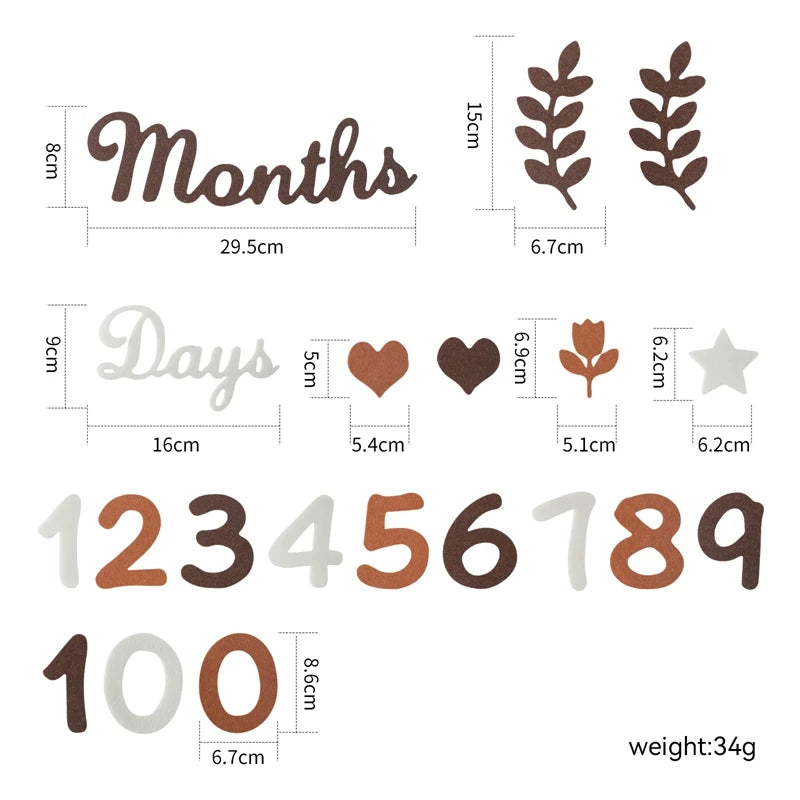 CowLost | baby-transport-accessories-felt-newborn-photography-milestone-props-0-12-months |9