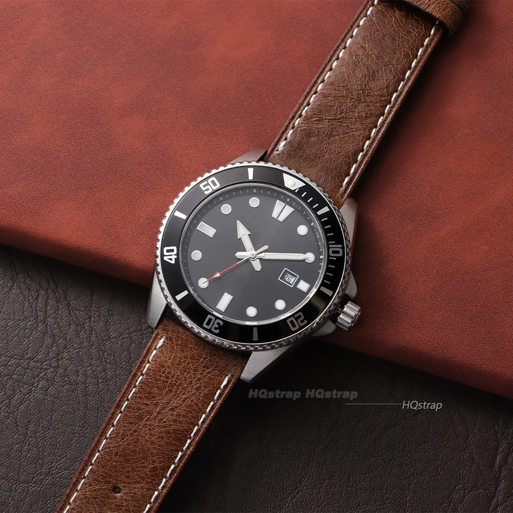 CowLost | bracelets-product_id-vintage-oil-wax-leather-watch-strap-20mm-22mm-universal-cowhide-pin-buckle-waterproof-bracelet |4