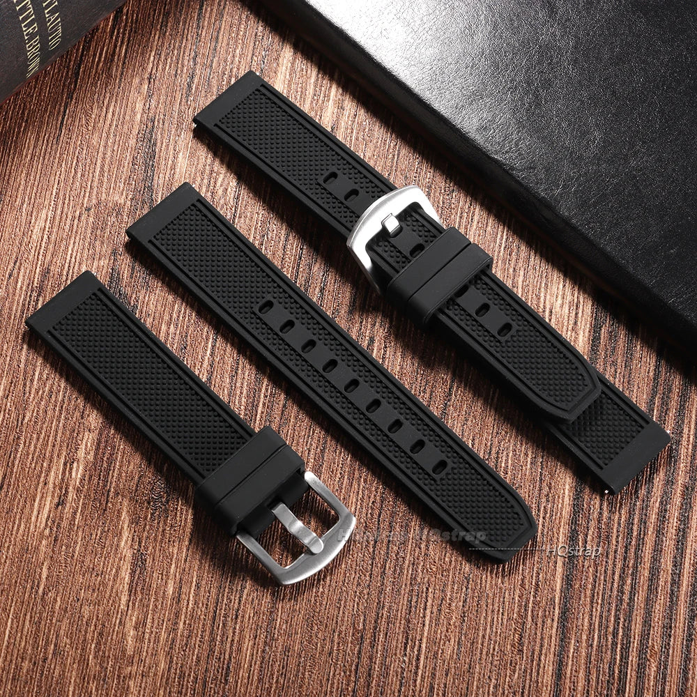 Extended Length Silicone Watchbands 22mm for Samsung Galaxy Watch & Seiko Men Sport