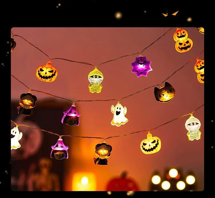 CowLost | product_id-2025-halloween-led-string-lights-ghost-pumpkin-cat-spider-web-indoor-outdoor-decor |7