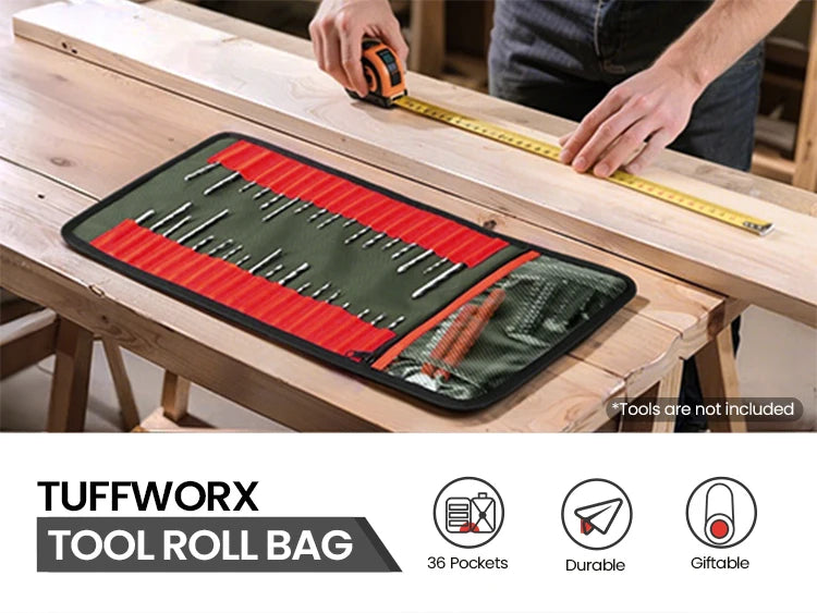 CowLost | product_id-tool-roll-bag-36-pockets-heavy-duty-1680d-oxford-cloth-with-adjustable-buckle-and-zippered-pouch |7
