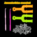 600pcs Silicone Rubber Loom Bands DIY Bracelets Hair Ties Craft Kit Party Gift