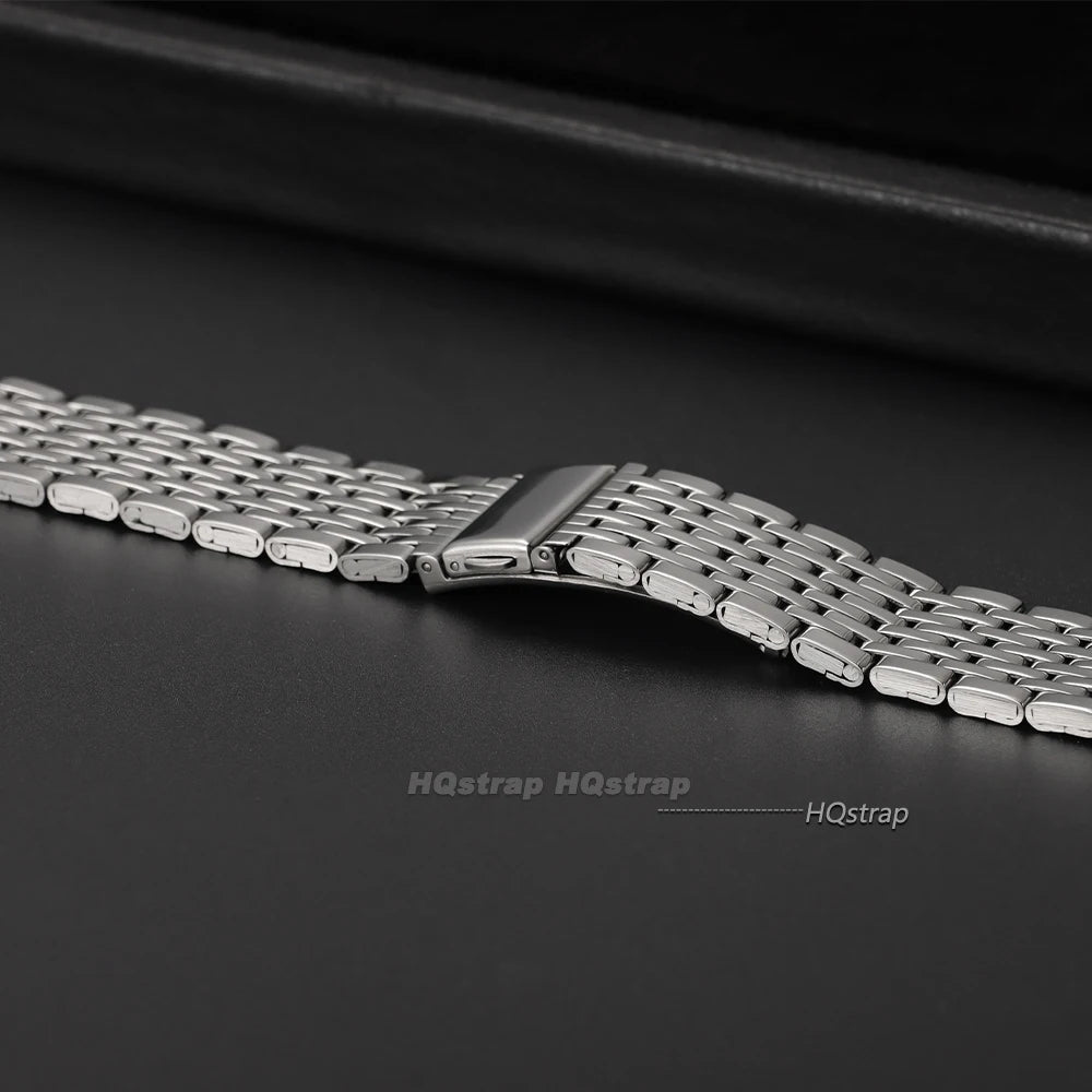 CowLost | product_id-stainless-steel-nine-bead-universal-watch-strap-18-20-22mm-with-folding-buckle |6