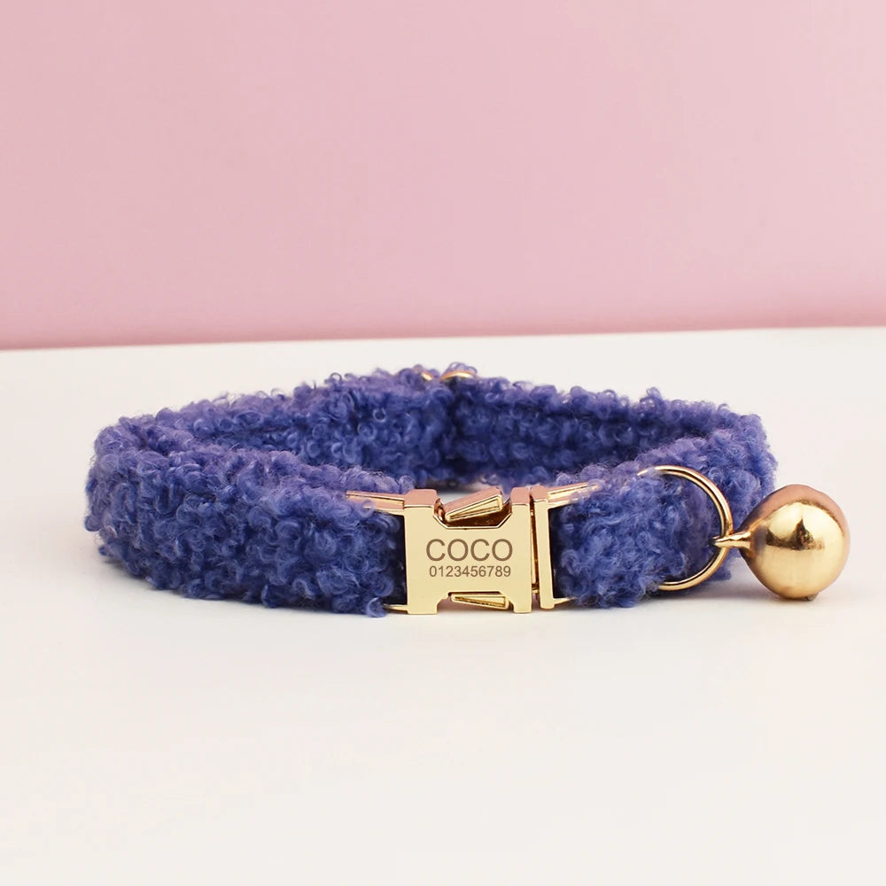 CowLost | cat-furniture-personalized-teddy-cat-collar-with-bell-and-name-plate |20