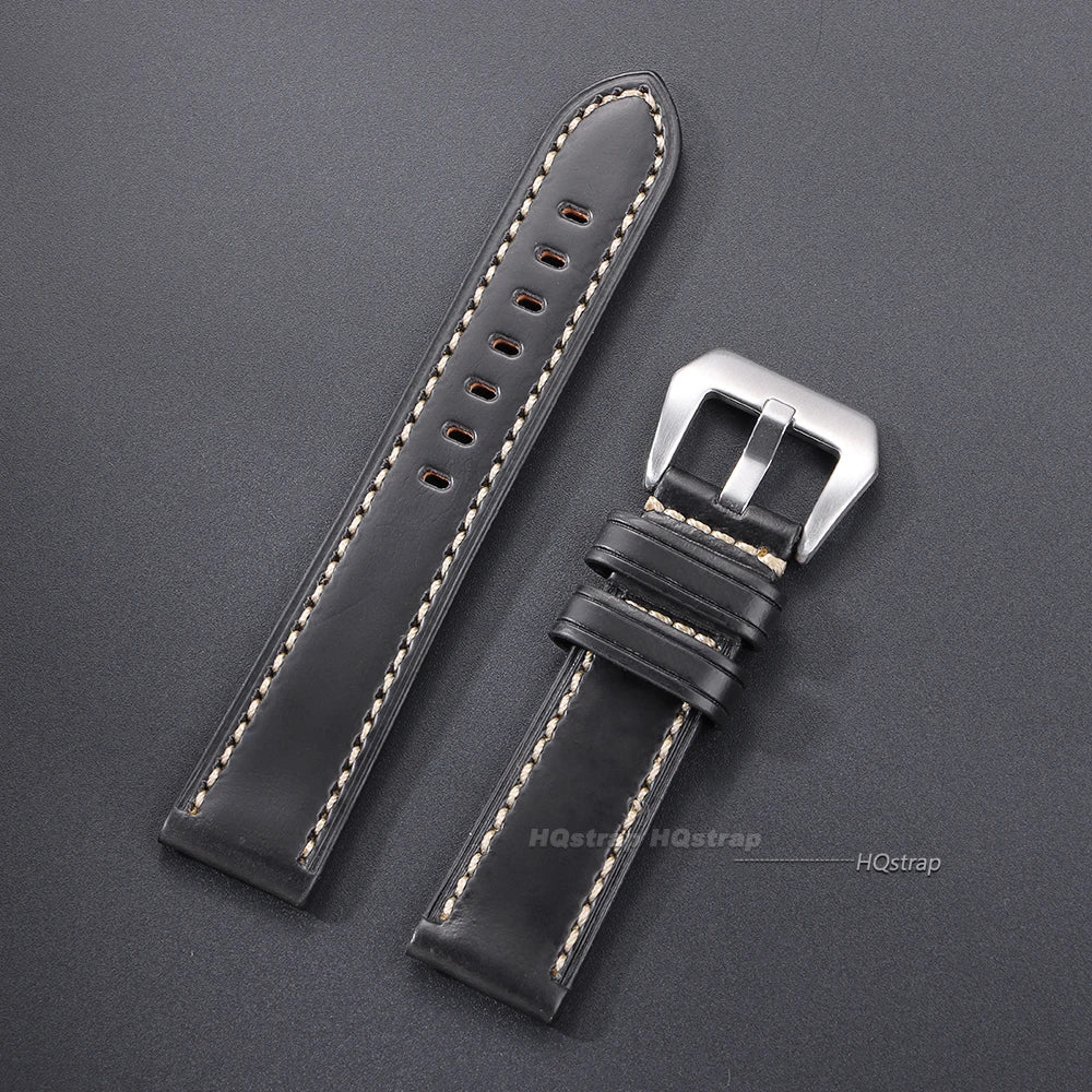 CowLost | product_id-handmade-crazy-horse-leather-watch-strap-20-26mm-for-panerai-vintage-black-blue-brown |13