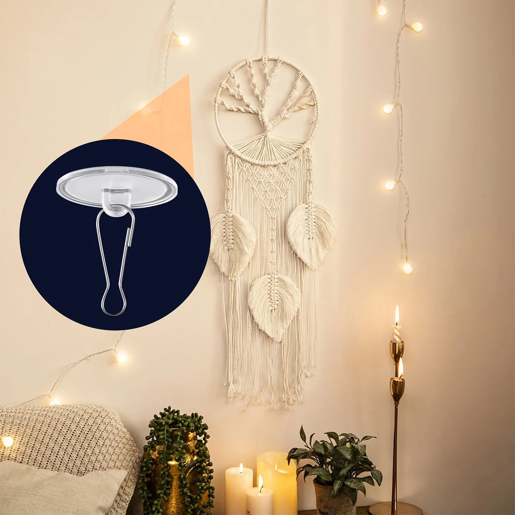 CowLost | 20-100pcs-transparent-utility-hooks-casual-style-strong-self-adhesive |3