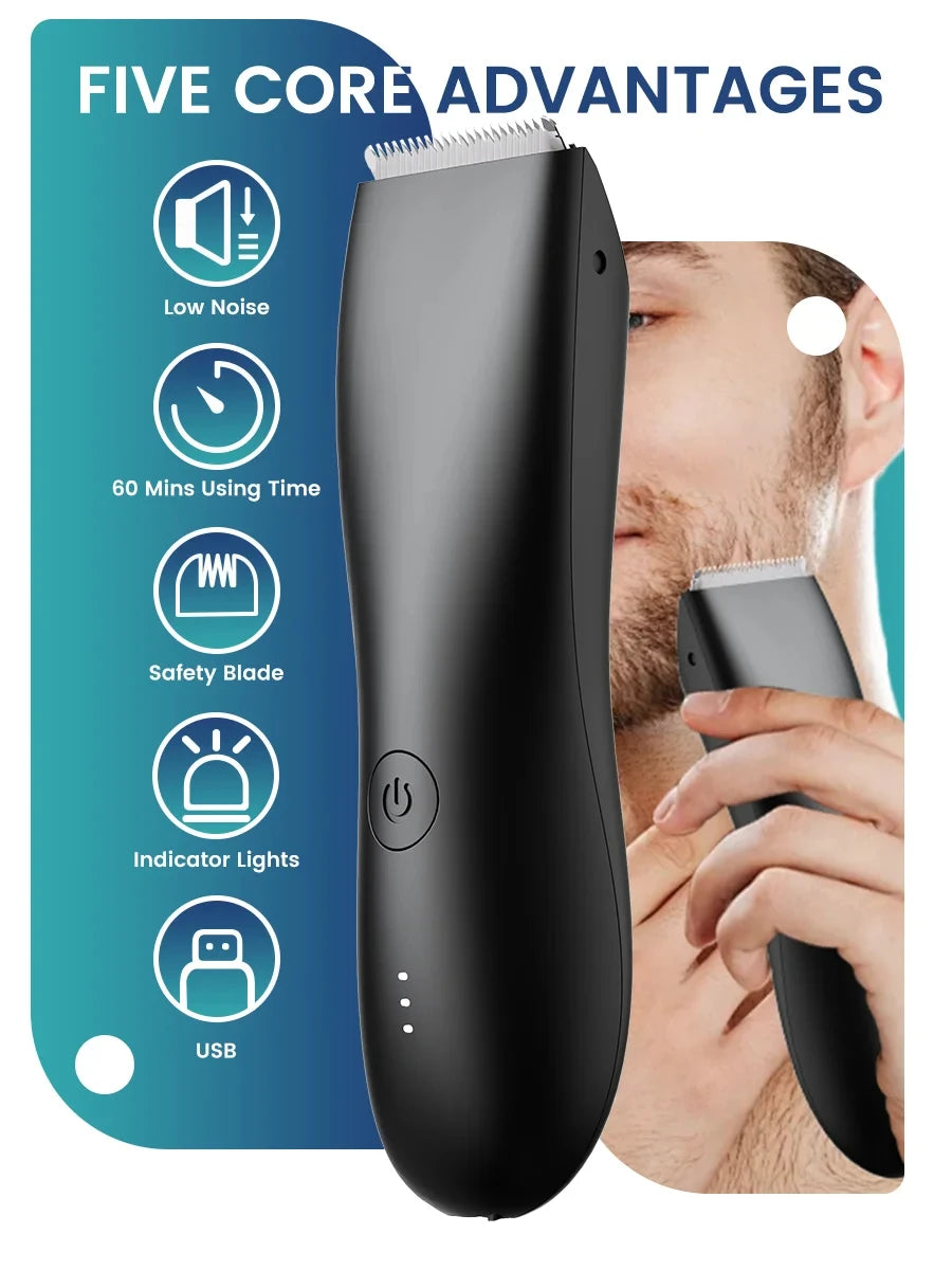 CowLost | product_id-ipx6-mens-rechargeable-groin-body-trimmer-with-skinsafe-foil-blades-and-precision-ball-shaver |7