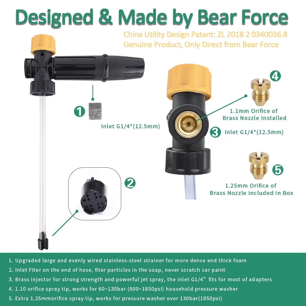 CowLost | pressure-washer-water-gun-with-car-cleaning-hose-connector-for-karcher-nilfisk-parkside-bosch |13