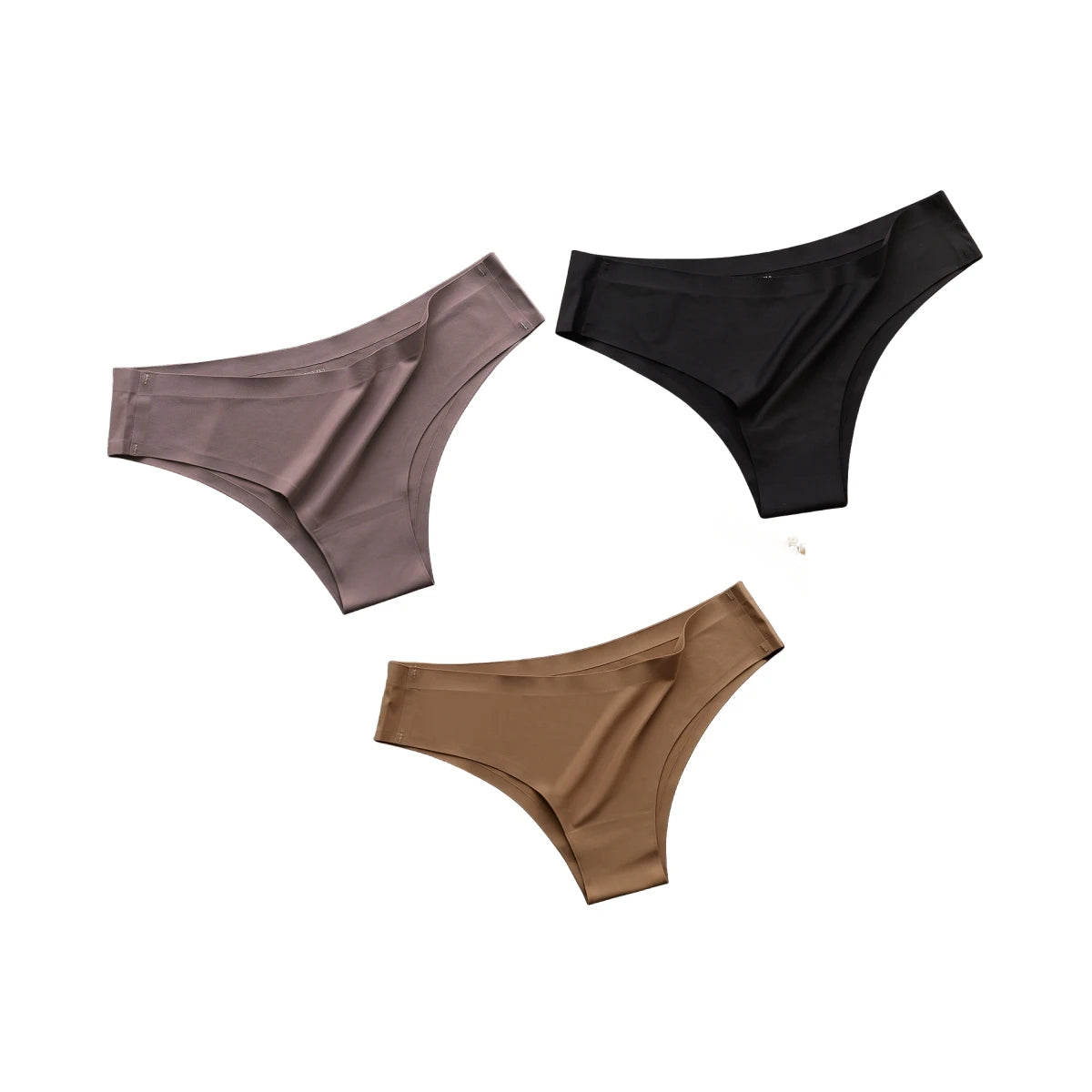 CowLost | product_id-3pcs-women-s-seamless-low-rise-ultra-thin-ice-silk-briefs-solid-color |11