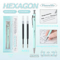 CowLost | product_id-planwith-hexagonal-metal-gel-pen-0-5mm-black-ink-retractable-anti-roll-comfortable-grip |24
