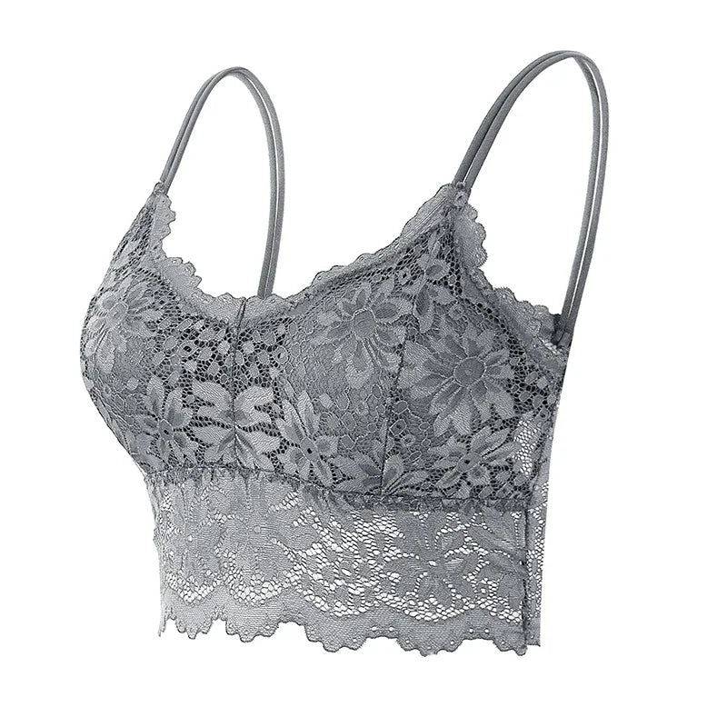 CowLost | 7-color-lace-sexy-crop-top-women-padded-camisole-bra-breathable |7