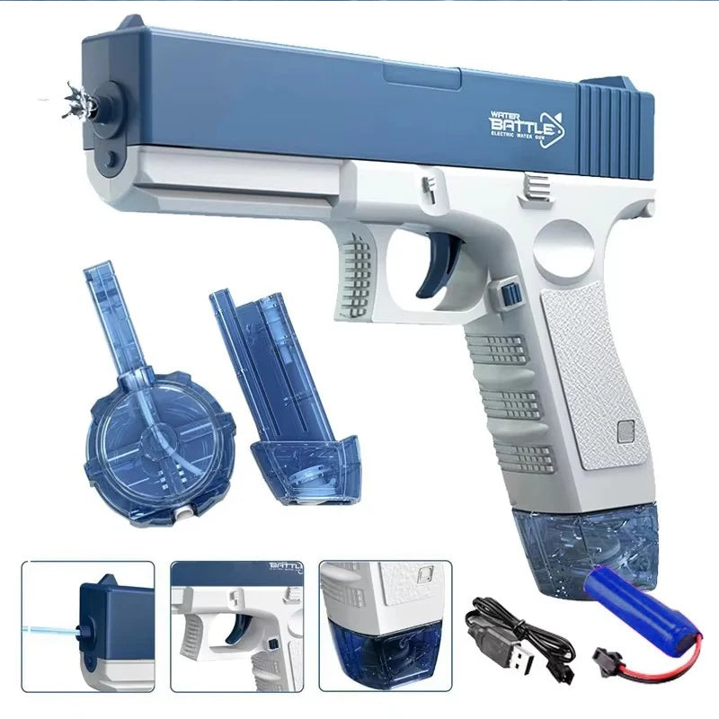 Portable Automatic Electric Burst Water Gun Toy for Kids Outdoor Play