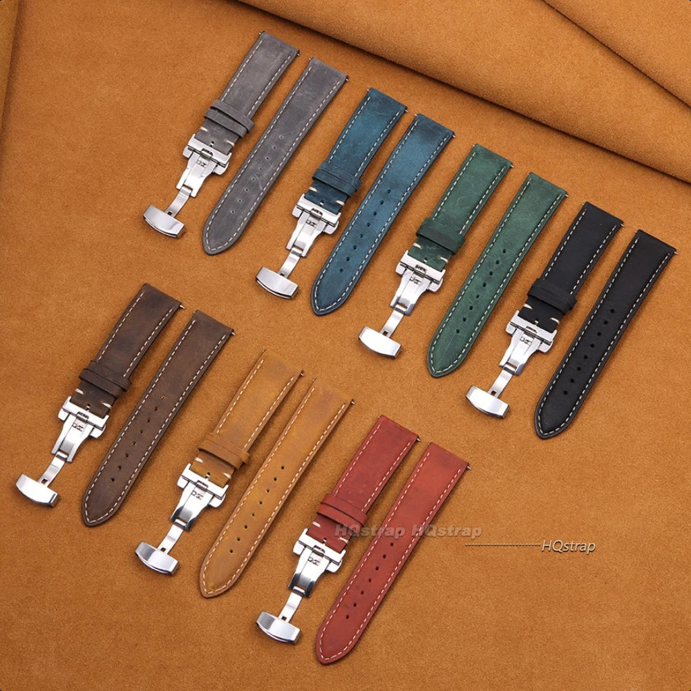 CowLost | product_id-vintage-leather-quick-release-watch-band-for-seiko-16-24mm-with-butterfly-buckle |4