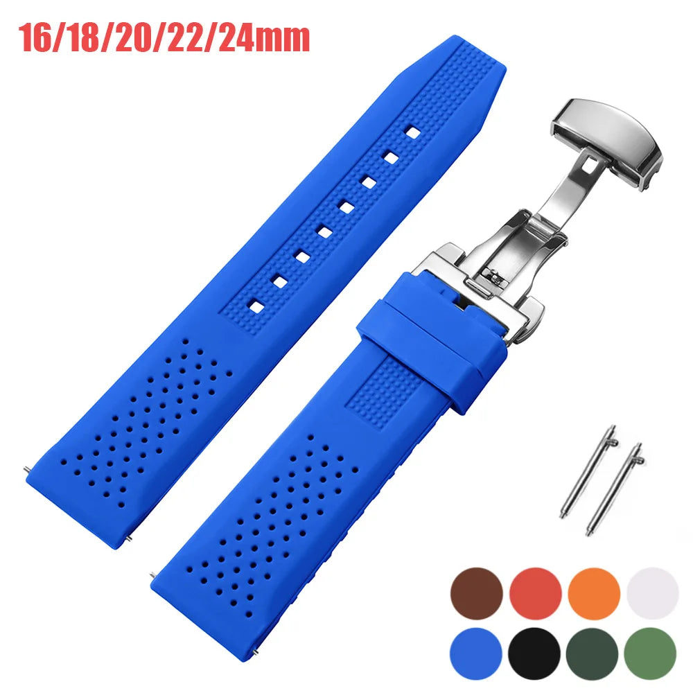 CowLost | product_id-breathable-silicone-quick-release-watch-strap-16-24mm-with-butterfly-buckle-for-seiko-unisex |1