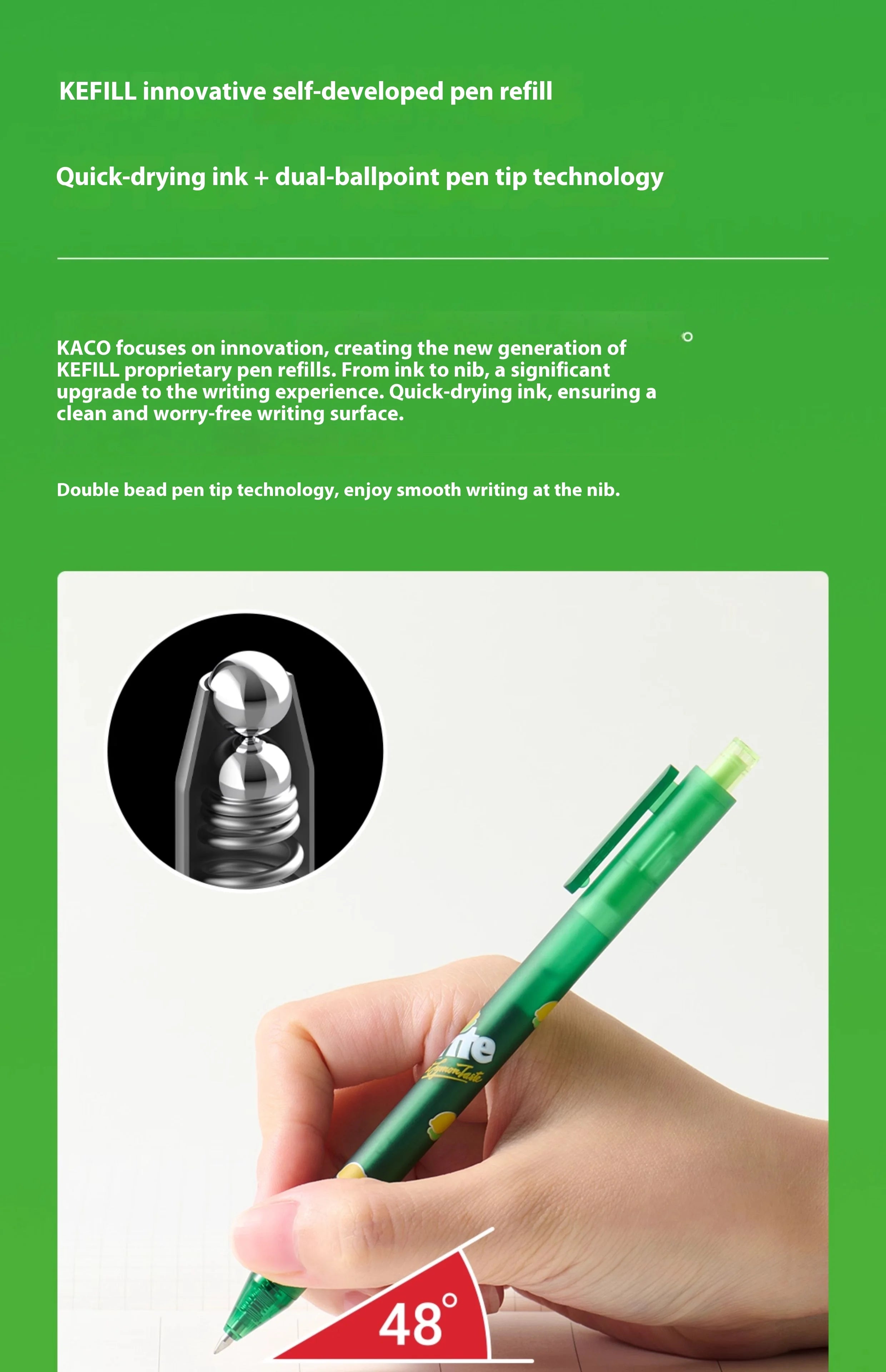 CowLost | product_id-kaco-x-sprite-3-pack-0-5mm-refillable-gel-pens-ultra-smooth-ink-for-office-study |9