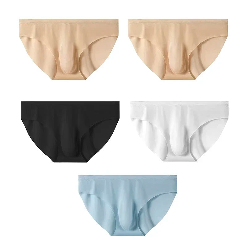 CowLost | 5-pairs-lot-mens-ice-silk-seamless-briefs-summer-transparent-quick-drying-underwear |27