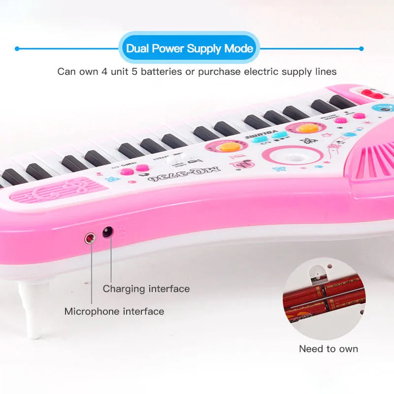 CowLost | product_id-37-key-kids-electronic-piano-keyboard-with-microphone-educational-toy-gift |23