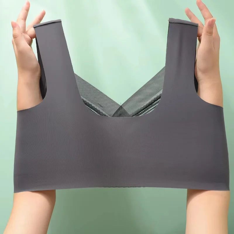 CowLost | high-quality-sexy-lace-seamless-womens-vest-top-support-anti-sagging-no-steel-ring-womens-bra-sports-yoga-vest-thin-section |11