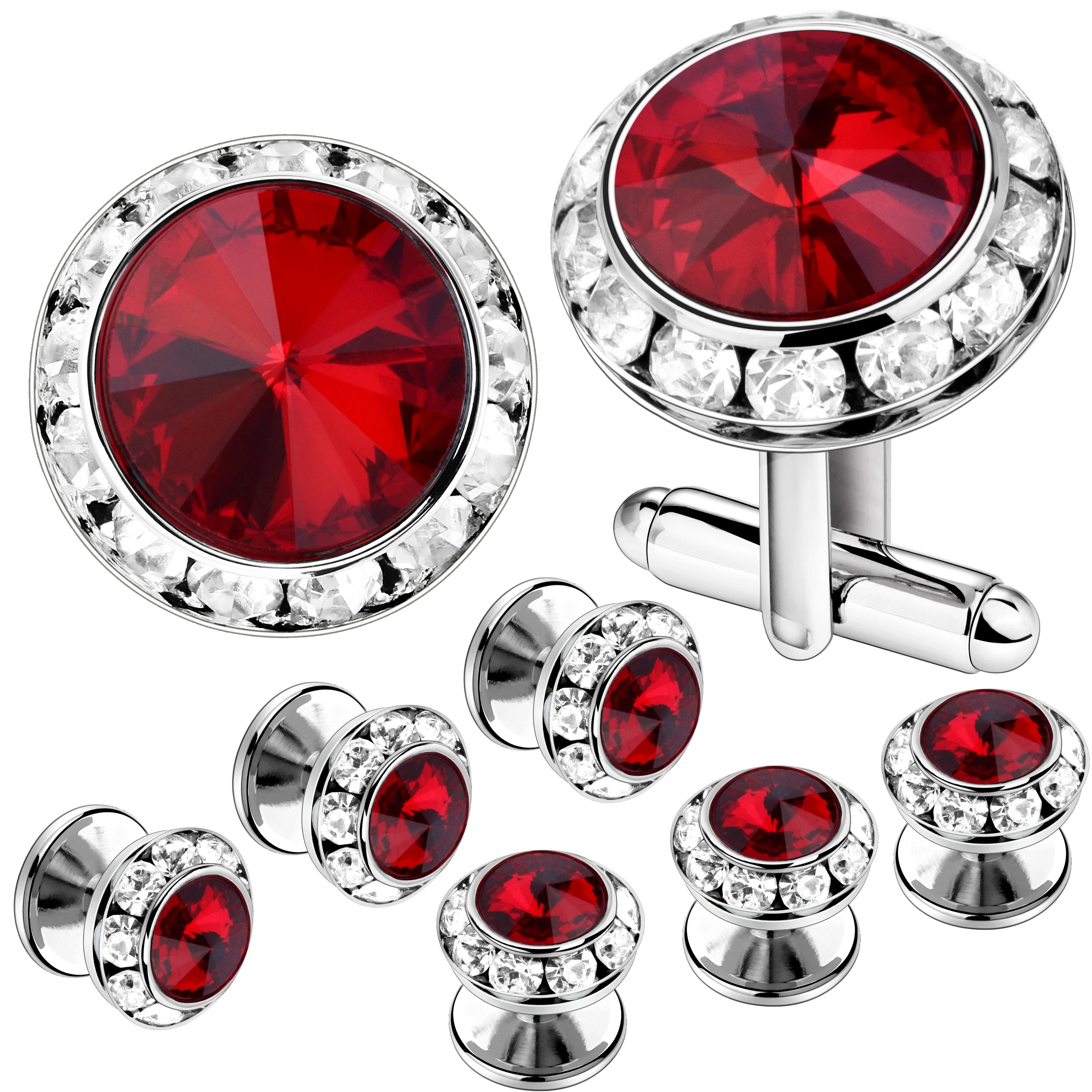 CowLost | clothing-accessories-hawson-royal-blue-gemstone-cufflinks-tuxedo-studs-set-for-men-formal-wear |3
