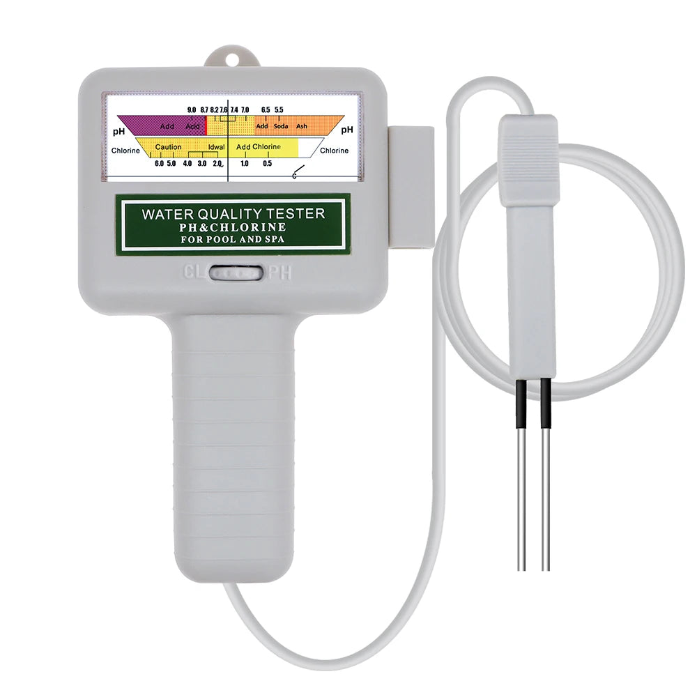 2-in-1 PH & Chlorine Meter Tester PC-102 for Pool & Aquarium Water Quality