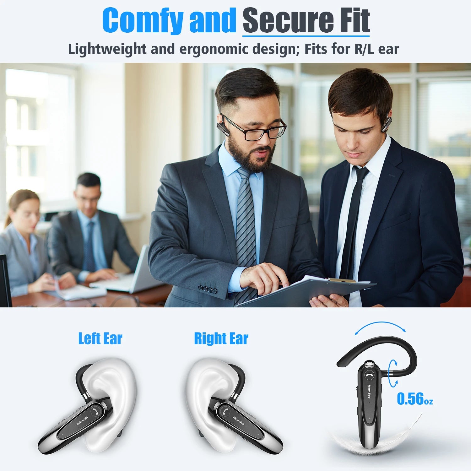 CowLost | mobile-phone-cases-new-bee-b45-bluetooth-wireless-earphones-with-dual-mic-and-noise-reduction |2