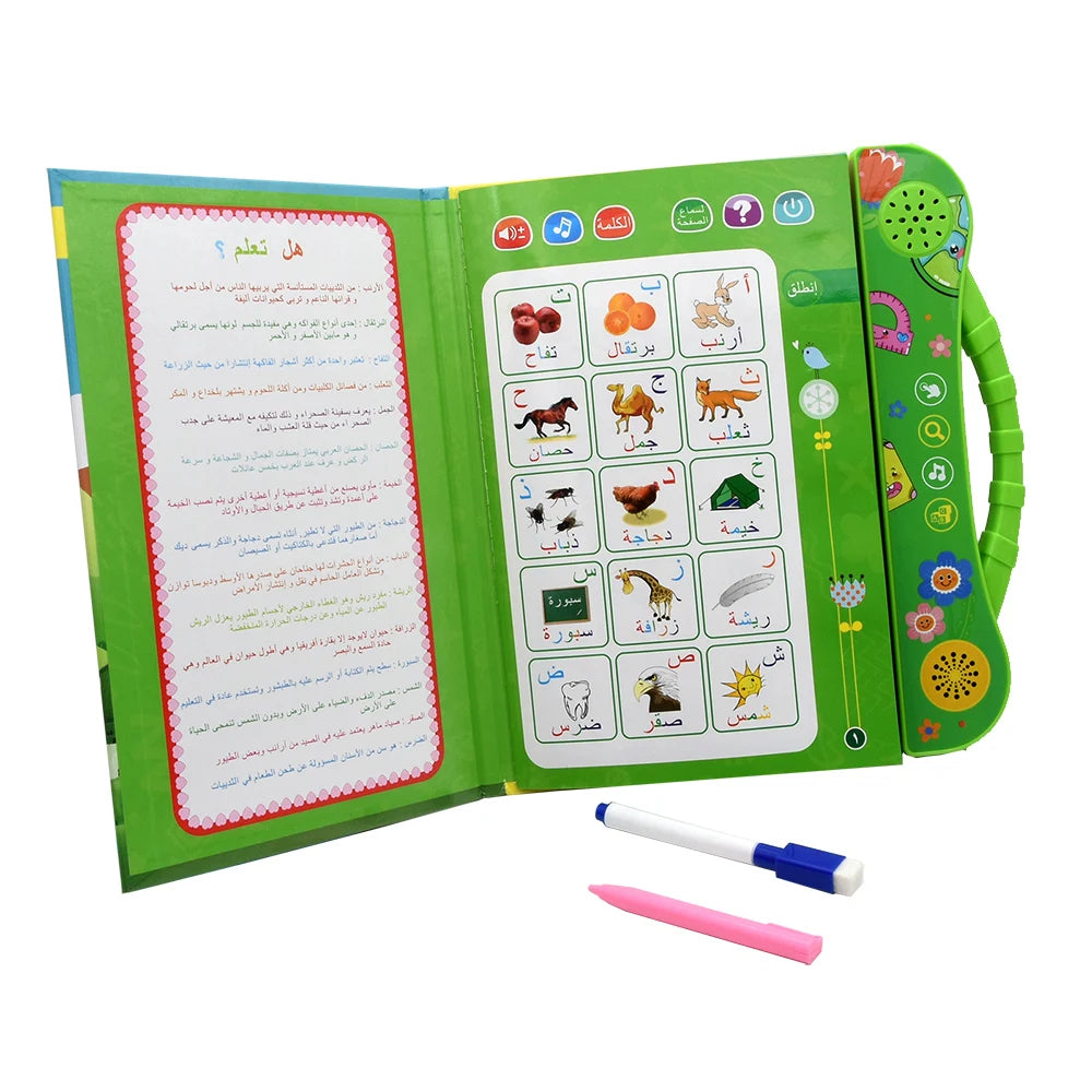 Arabic Interactive Learning Book with Sound Effects for Kids Ages 5-8 Educational Storybook Gift