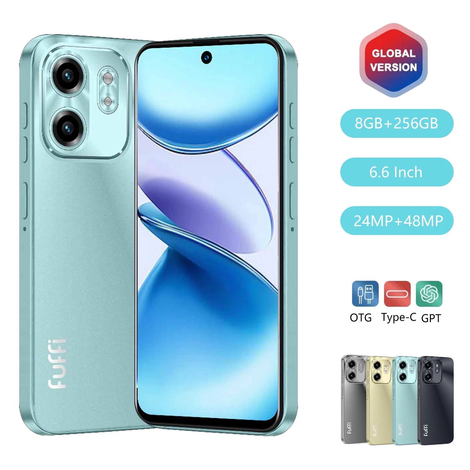 CowLost | fuffi-x7-pro-smartphones-cellphone-android-12-6-56-inch-screen-12-512gb-24-48mp-mobile-phones-5800mah |1