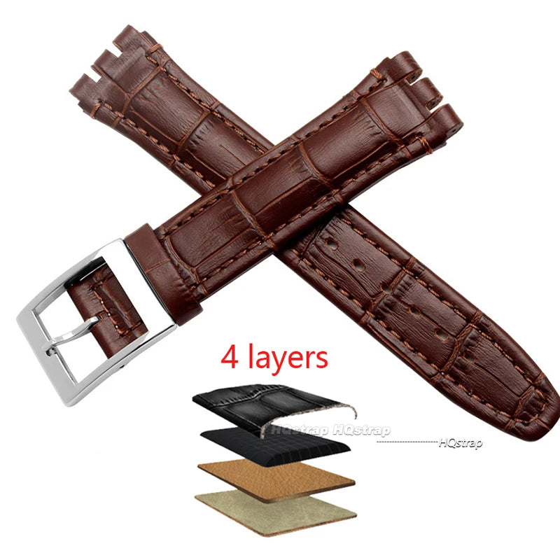CowLost | product_id-sweatproof-cowhide-leather-watch-strap-17mm-19mm-for-swatch-black-brown-white-wholesale |8