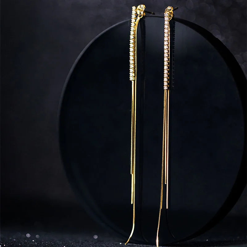 CowLost | vintage-long-tassel-geometric-square-drop-earrings-for-women |25